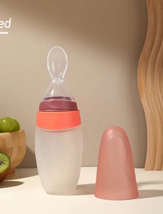 Силіконова ложка-пляшечка для прикорму
