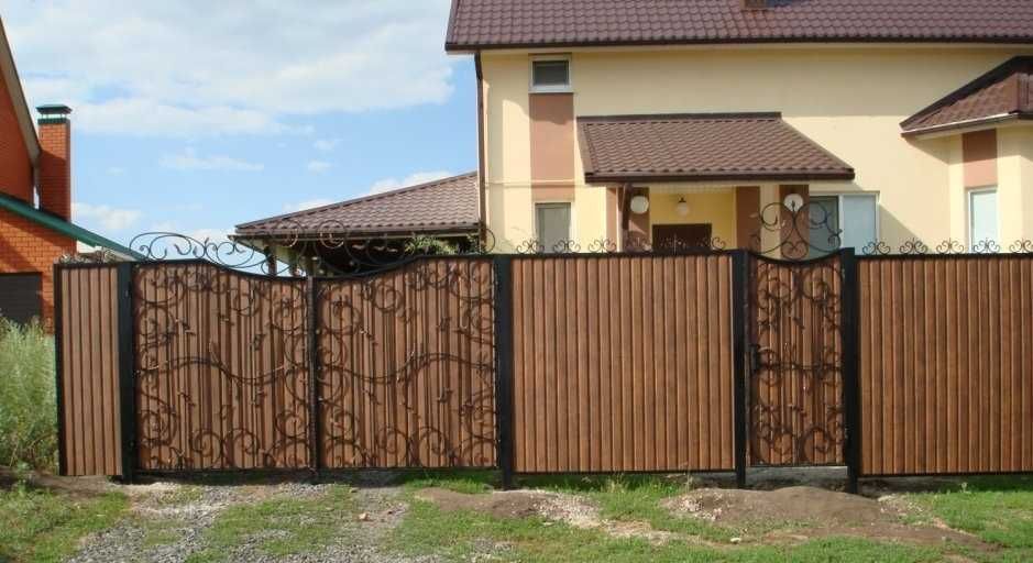 Паркан із профнастилу паркани з профнастилу ковані ворота хвіртки Працюємо за програмою єВідновлення