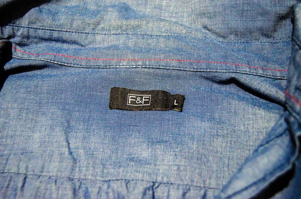 Мужская брендовая рубашка с коротким рукавом F&F размер L ОЛХ ДОСТАВКА