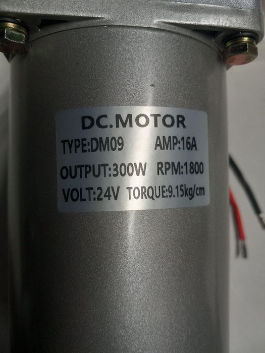 motorredutor 24V DC 1800 RPM 300W