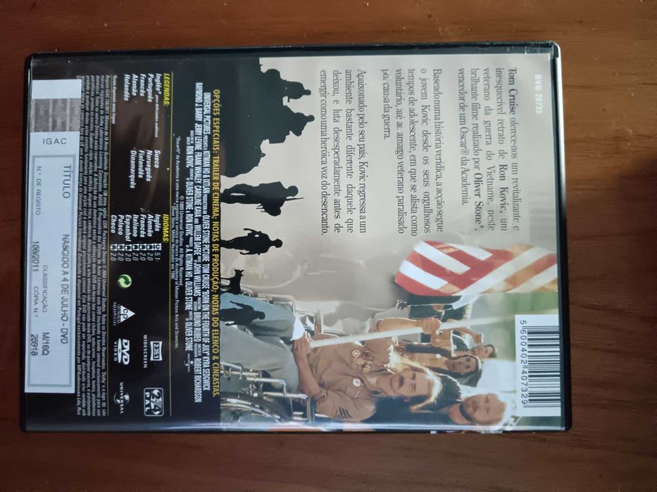 filme dvd original - nascido a 4 de julho