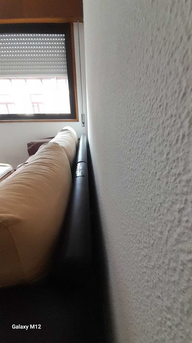 Sofá cama com chaise longue e arrumação + pousa-pés IKEA