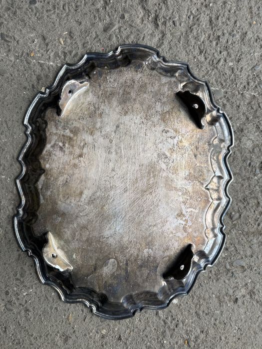Stara zabytkowa taca tacka silver plate since 1 7 7 9