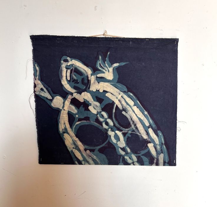 Batik "żółw rentgen"