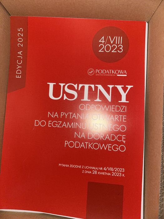 Fiszki egzamin ustny doradca podatkowy edycja 2025