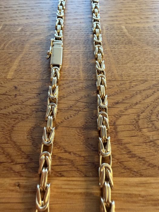 Łańcuszek złoty pr. 585 14K splot  królewski pełny