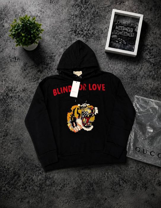 Кофта Gucci Blind For Love з тигром — чорна