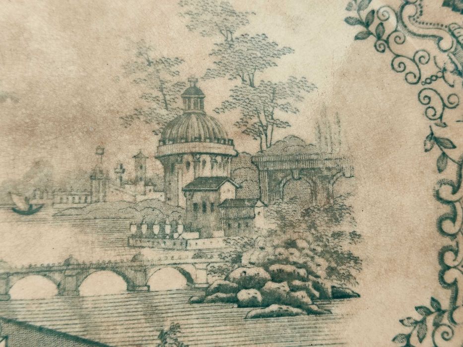 Travessa | Motivo Estátua | Verde | Real Fábrica de Sacavém | 1886