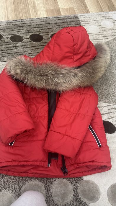 Комбінезон з натуральним мехом енота