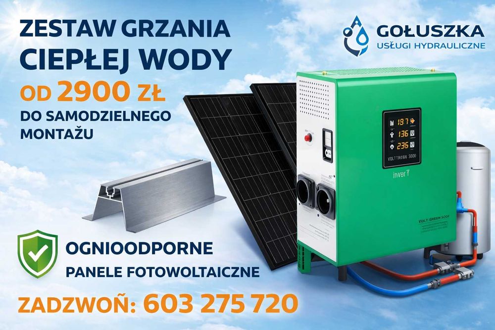 Zestaw do grzania ciepłej wody