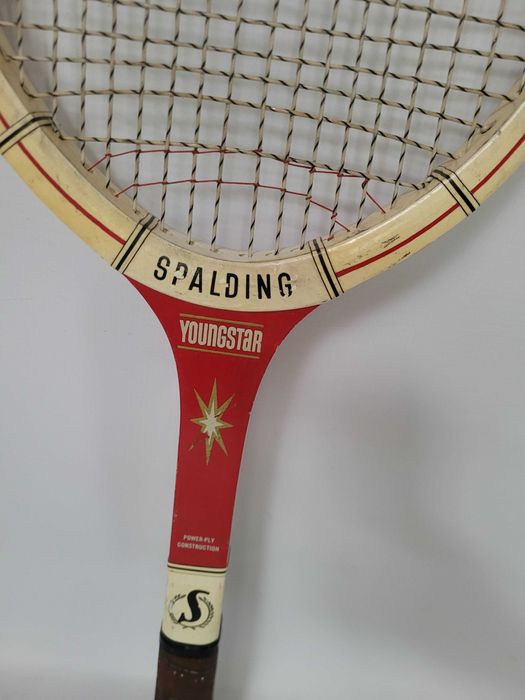 SPALDING YOUNG STAR rakieta do tenisa kolekcjonerska drewniana