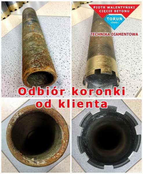 Regeneracja Wierteł Diamentowych Koronowych Otwornic Hilti Bosch inne