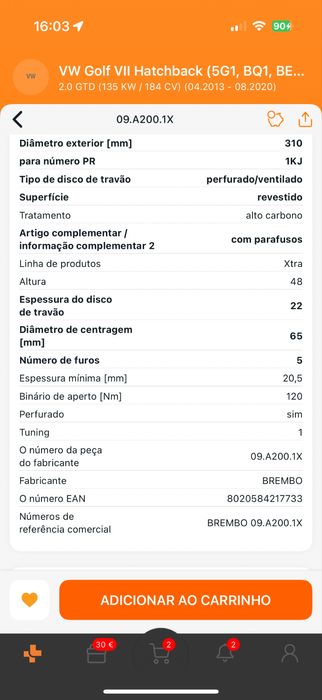 Discos Brembo Xtra Perfurados 310mm