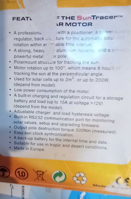 motor solar para seguimento solar