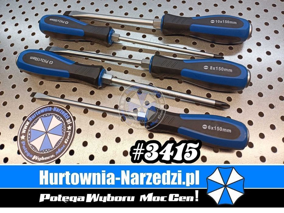 Zestaw wkrętaków do pobijania 150mm 5-el. Cr-V wkrętaki do pobijania