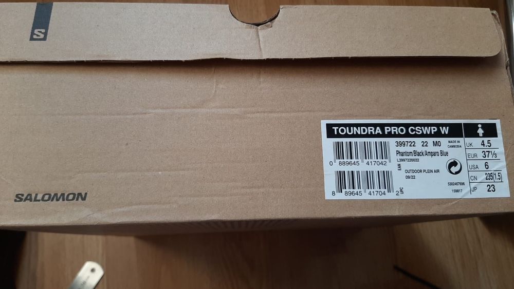 Берці Salomon Toundra 37 розмір Тундра