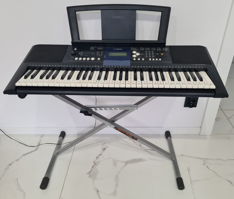 Keyboard Yamaha PSR E333 dynamiczna klawiatura stojak pokrowiec itp