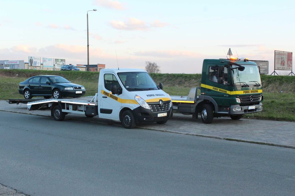 Pomoc Drogowa Zabrze 24H Laweta Holowanie PL UE Transport Maszyn do 6T
