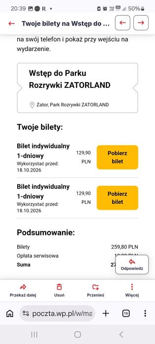 Bilet do parku Rozrywki Zatorland