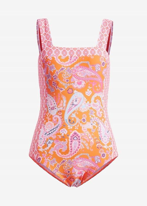 B.P.C pomarańczowy kostium kąpielowy we wzory ^46