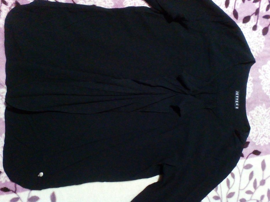 Рубашка черная 46-48 размер блуза блузка чорна кофта