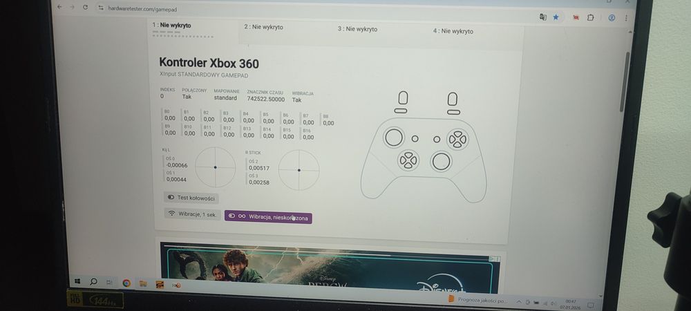 Pad Xbox series x z analogiami TMR