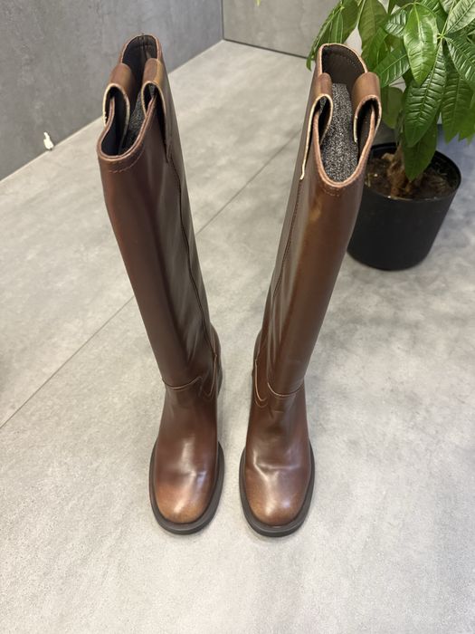 Kozaki Miu Miu brązowe