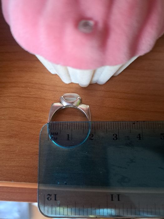 Anel de prata com madre perola