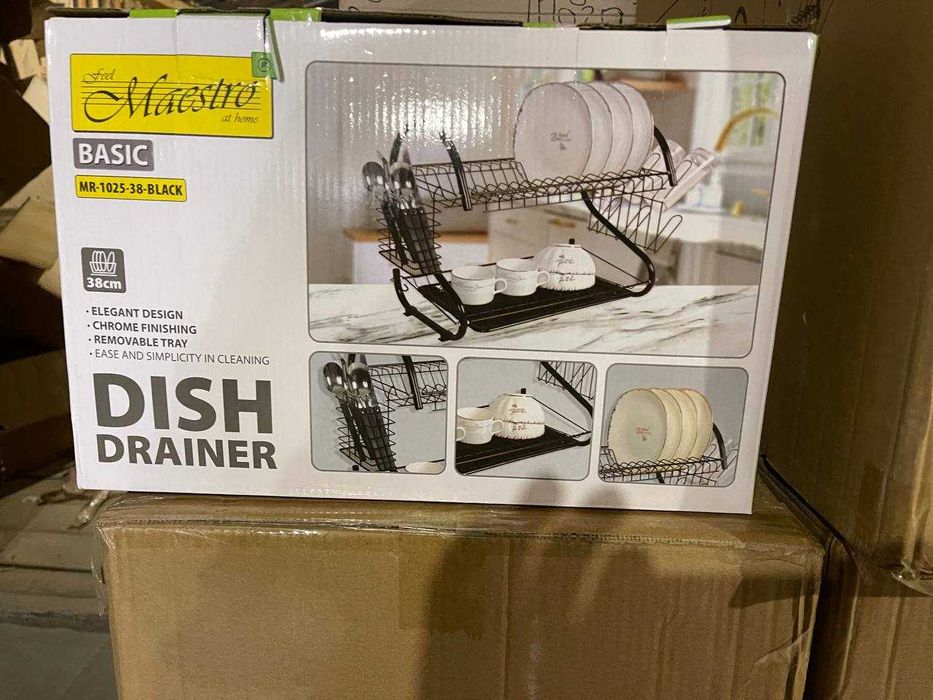 MR-1025-38 Сушка 2х ярусна Maestro Срібло/Чорний