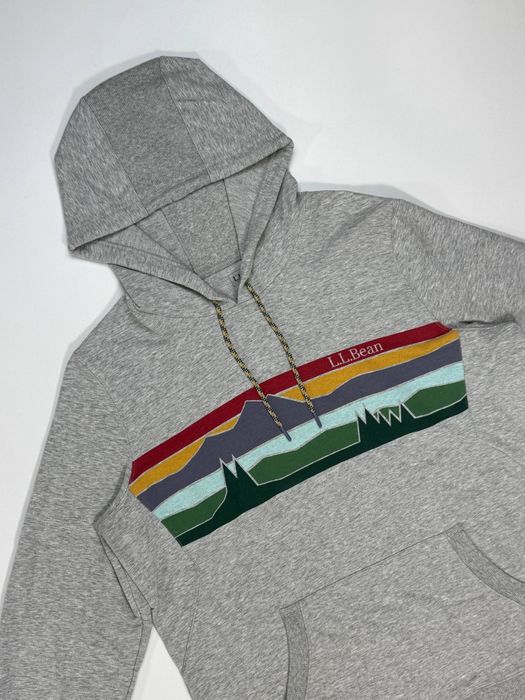 Худі L.L.Bean базове сіре з принтом гори