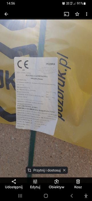 Płyty tarasowe granit pałacowy pozbruk