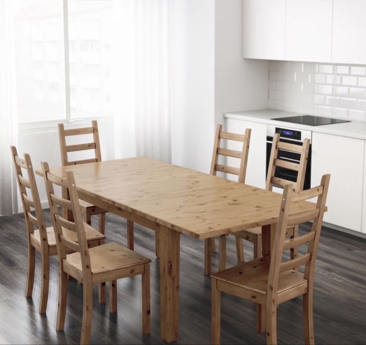 Komplet Stół i 6 krzesel ikea , solidny