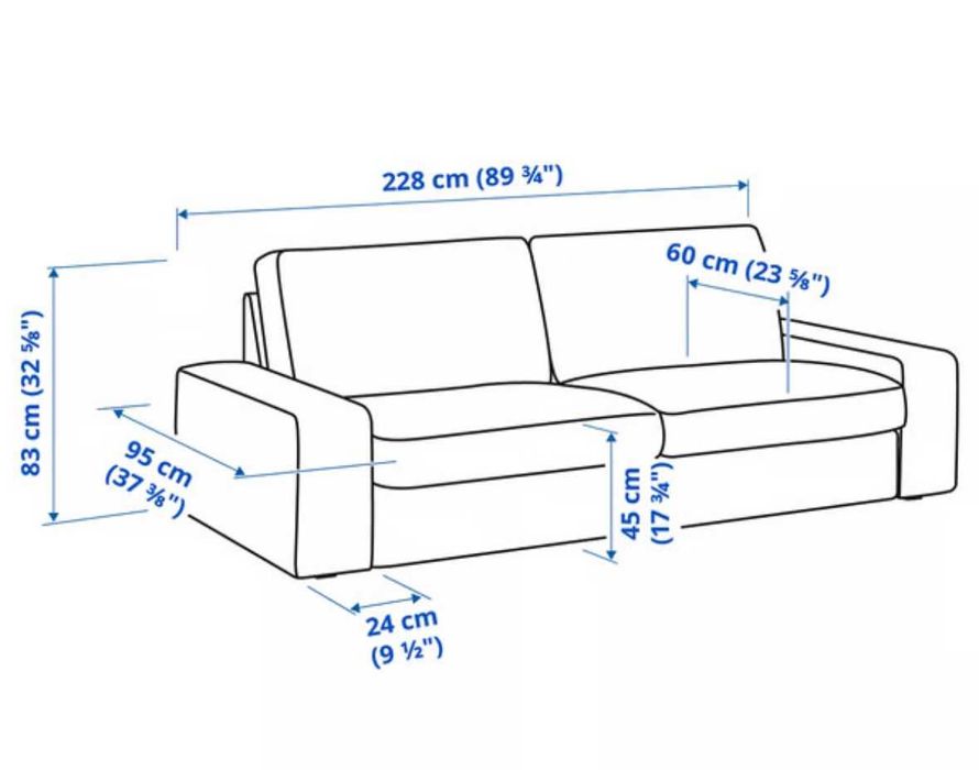 Sofá três lugares IKEA KVIK