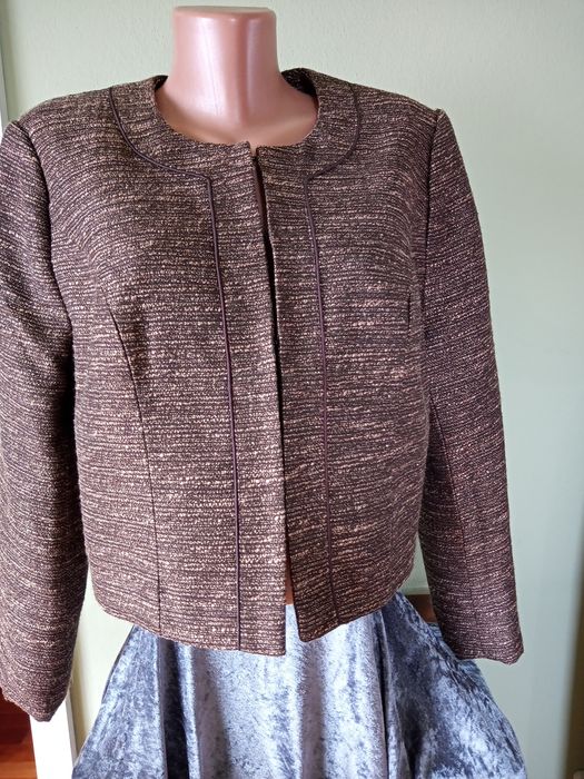 Zakiet brąz ze złotą nitką