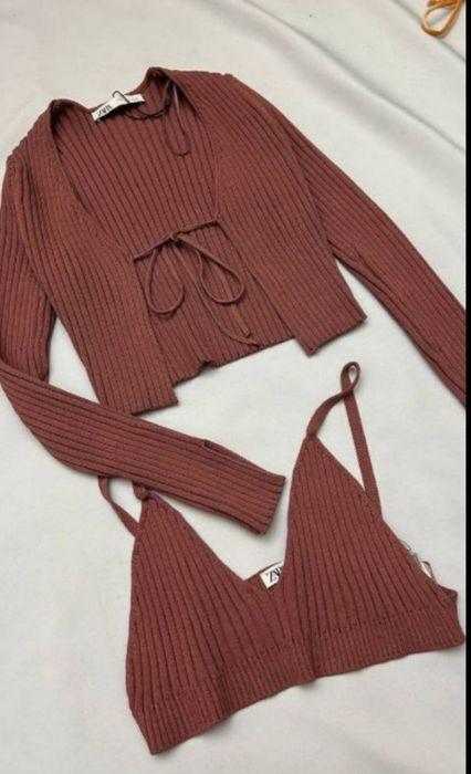 Кардиган + топ zara