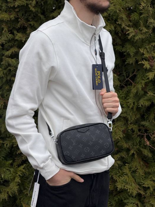 Сумка Louis Vuitton мужская черная барсетка Lv чоловіча Луи Витон