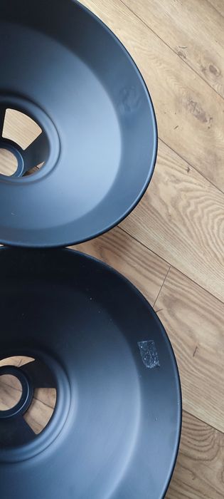 Zestaw 2 klosze do lampy sufitowej loft czarny mat
