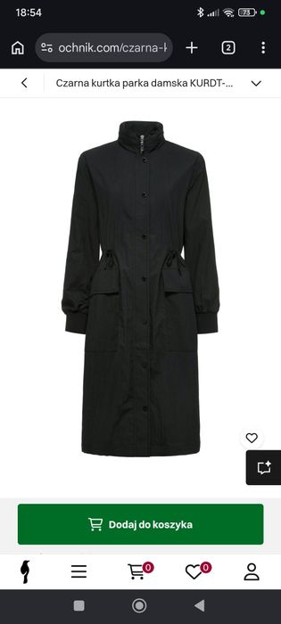 Czarna kurtka parka damska Ochnik XL przejściowa, wiosenna