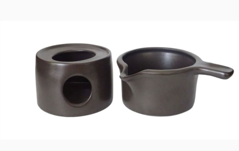 Podgrzewacz ceramiczny BRĄZOWY CIEMNY MAT 2 el.