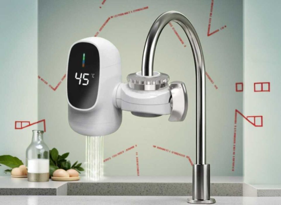 Проточний водонагрівач Zoosen ZSW-D03 з LDC екраном Water Heater + 50°C 3400 W