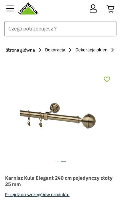4 szt końcówek do karnisza fi25 kula