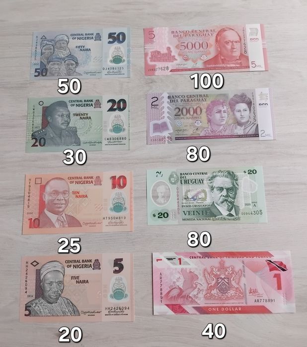 Банкноти світу полімер пластик polymer