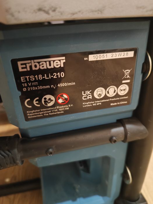 Pilarka stołowa Erbauer ETS18-LI-210 210mm 18V