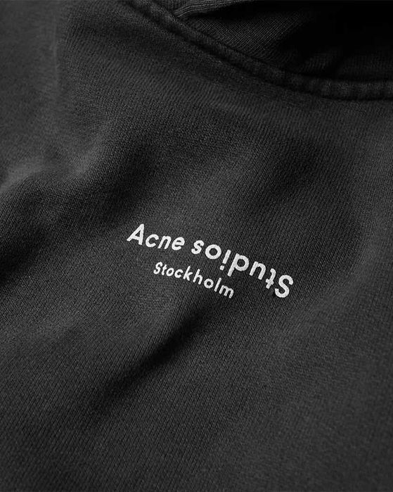 Худі Acne Studios Franklin Reverse Logo Hoody Black \ Blue \ Green