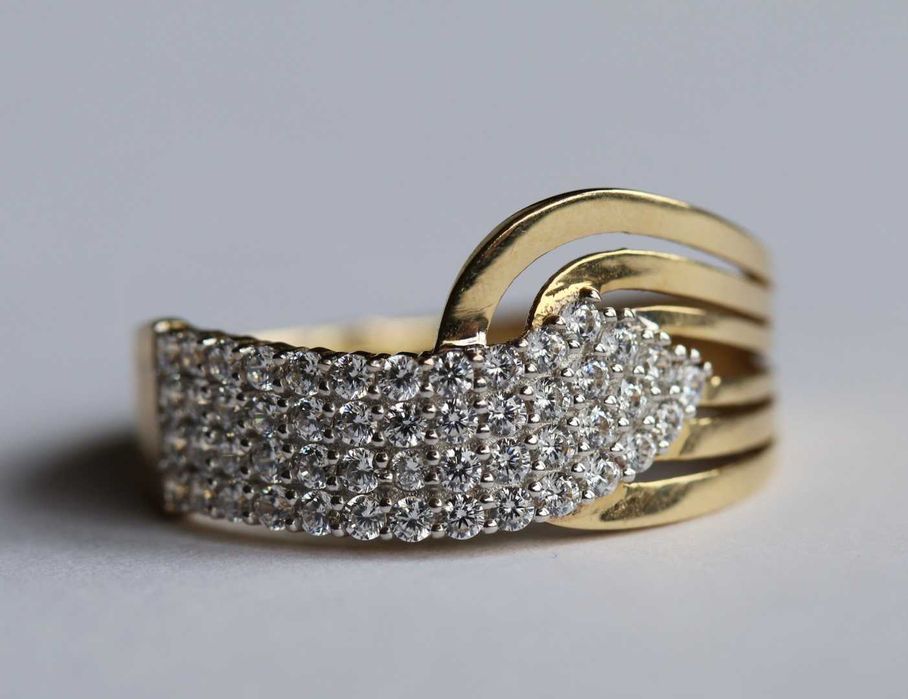 Złoty Pierścionek FALA 585