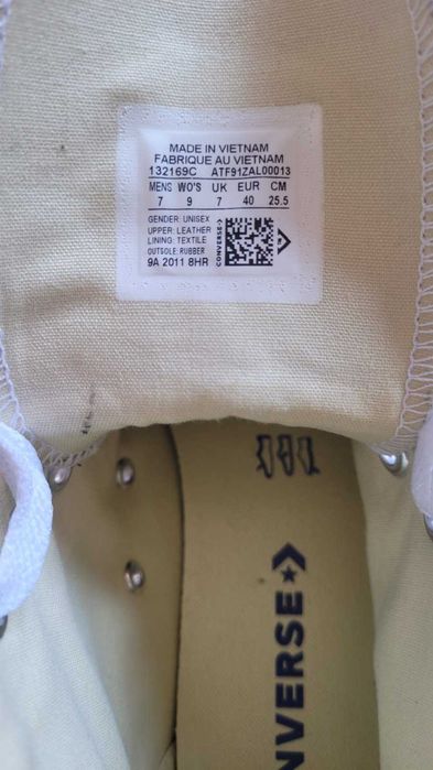 Кеди Converse Chuck Taylor All Star Шкіряні EUR 40 розмір