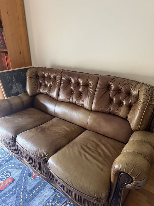 Sofas em pele conjunto ou separado