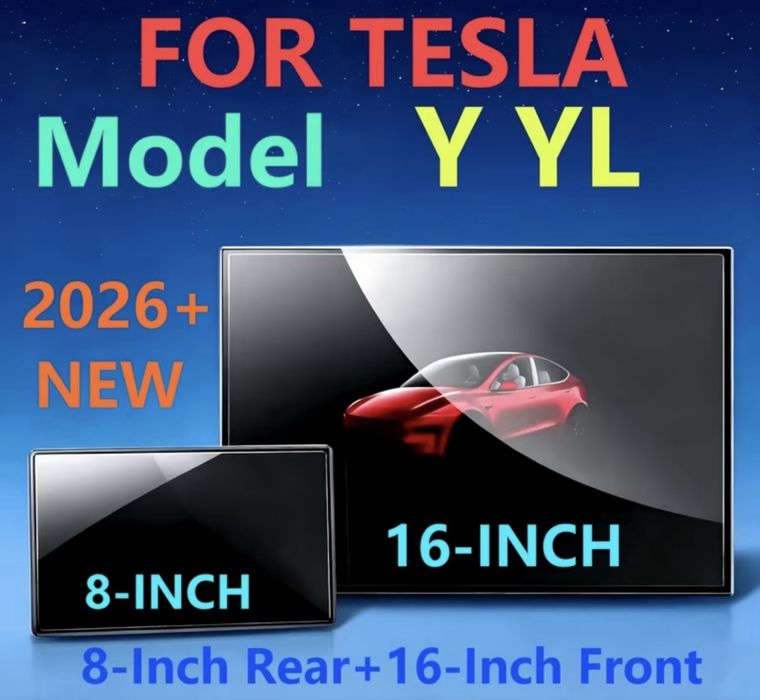 Tesla Y Szkło Folia Ekran 16 cali 8 cali plus Silikon! Przód i tył!