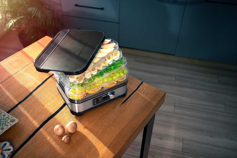 suszarka do grzybów owoców warzyw termoobieg timer pojemna 450w 5x