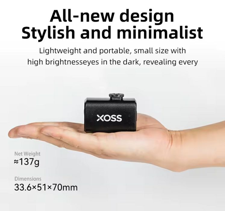 Новый XOSS Noctera 1000 Lm 2800 mAg Велосипедная фара велофара usb